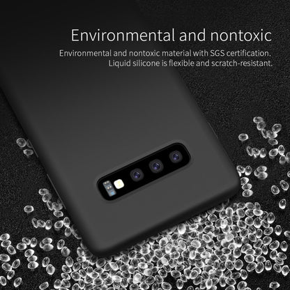 Husa protectie compatibila cu Samsung S10 Plus Liquid Silicone Case Albastru inchis-11