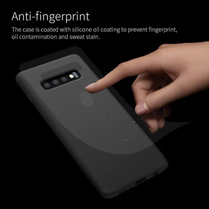 Husa protectie compatibila cu Samsung S10 Plus Liquid Silicone Case Albastru inchis-12