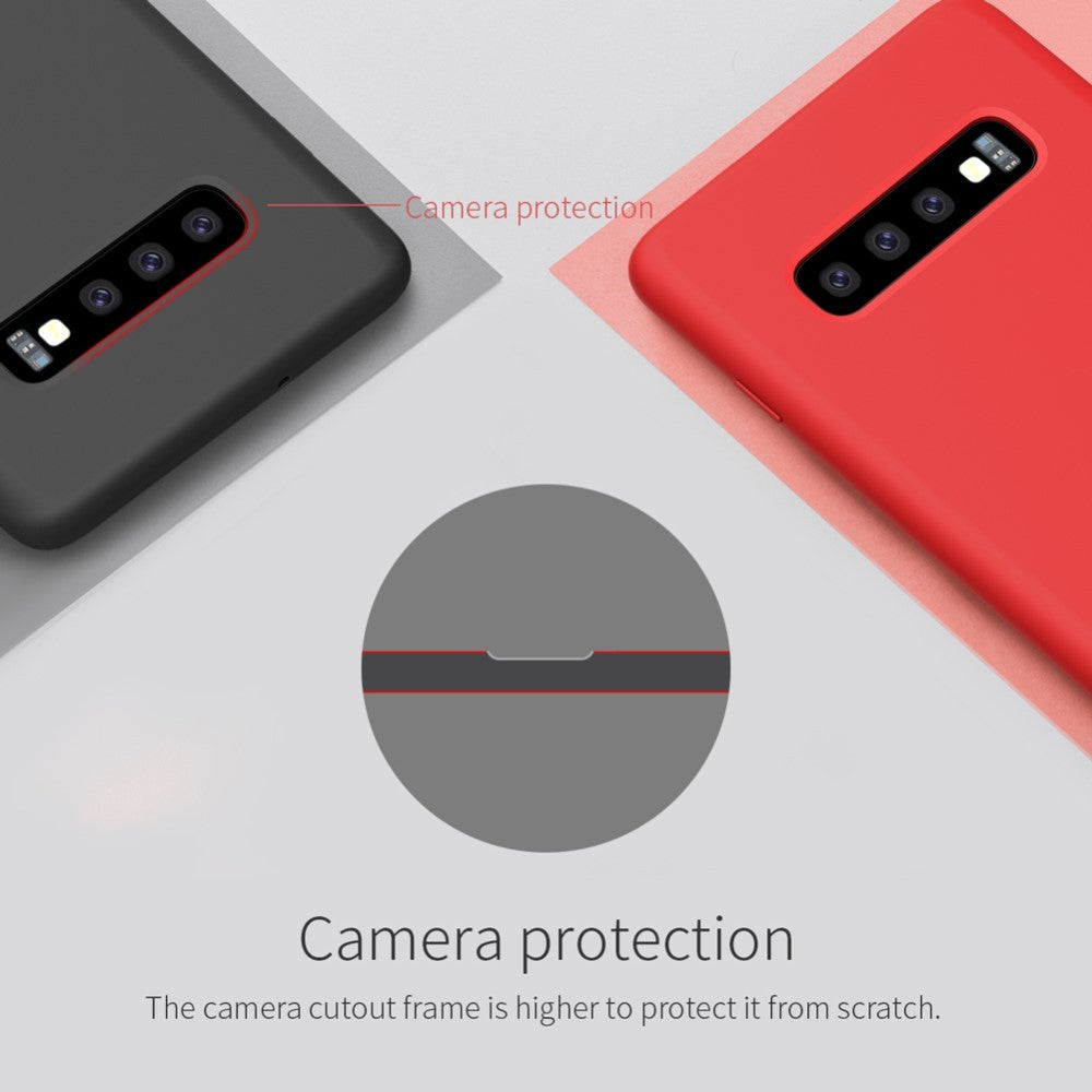 Husa protectie compatibila cu Samsung S10 Plus Liquid Silicone Case Albastru inchis-13