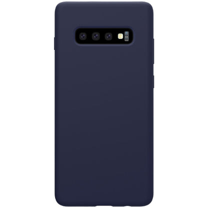 Husa protectie compatibila cu Samsung S10 Plus Liquid Silicone Case Albastru inchis-0