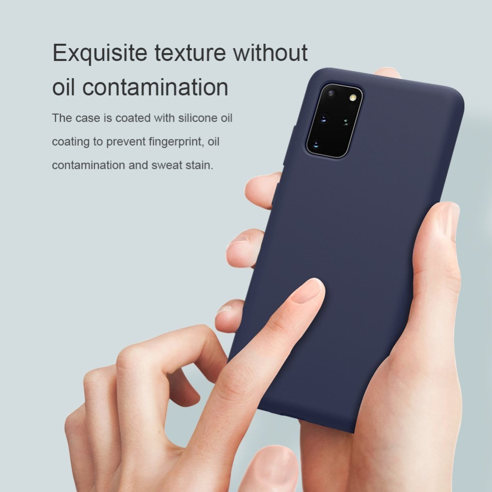 Husa protectie compatibila cu Samsung S20 Liquid Silicone Case Albastru inchis-10