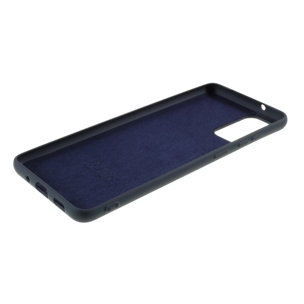 Husa protectie compatibila cu Samsung S20 Plus Liquid Silicone Case Albastru inchis-5
