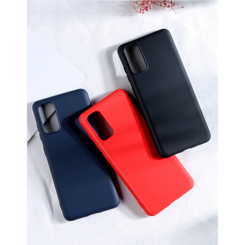 Husa protectie compatibila cu Samsung S20 Plus Liquid Silicone Case Albastru inchis-13