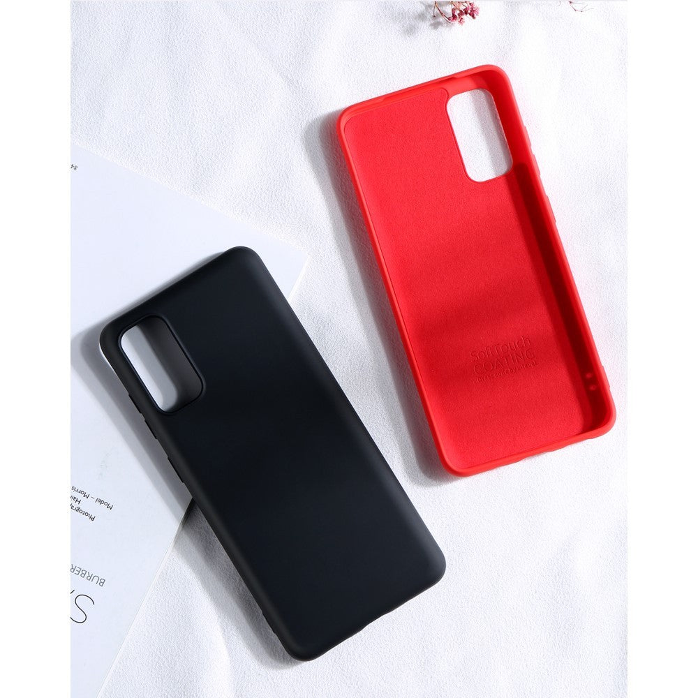 Husa protectie compatibila cu Samsung S20 Plus Liquid Silicone Case Negru-16