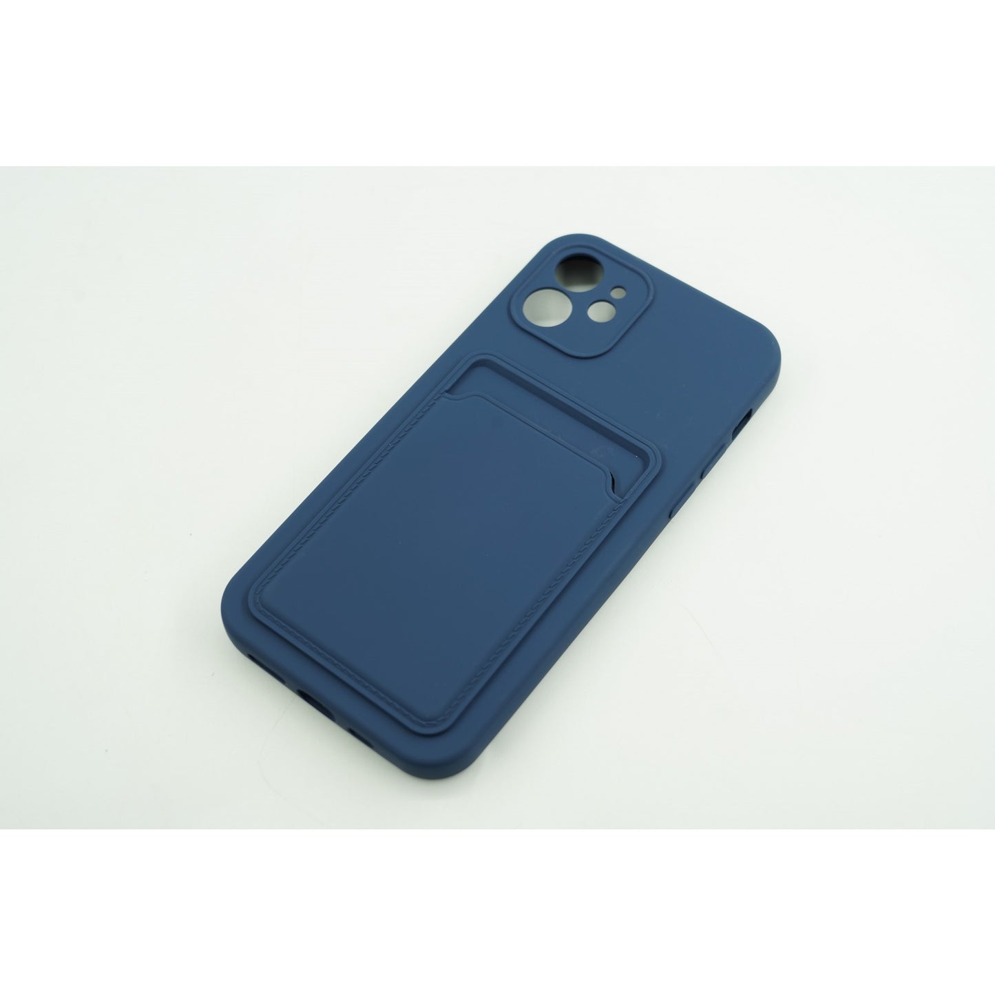 Husa protectie cu suport card compatibila cu Samsung A12 Albastru inchis-2