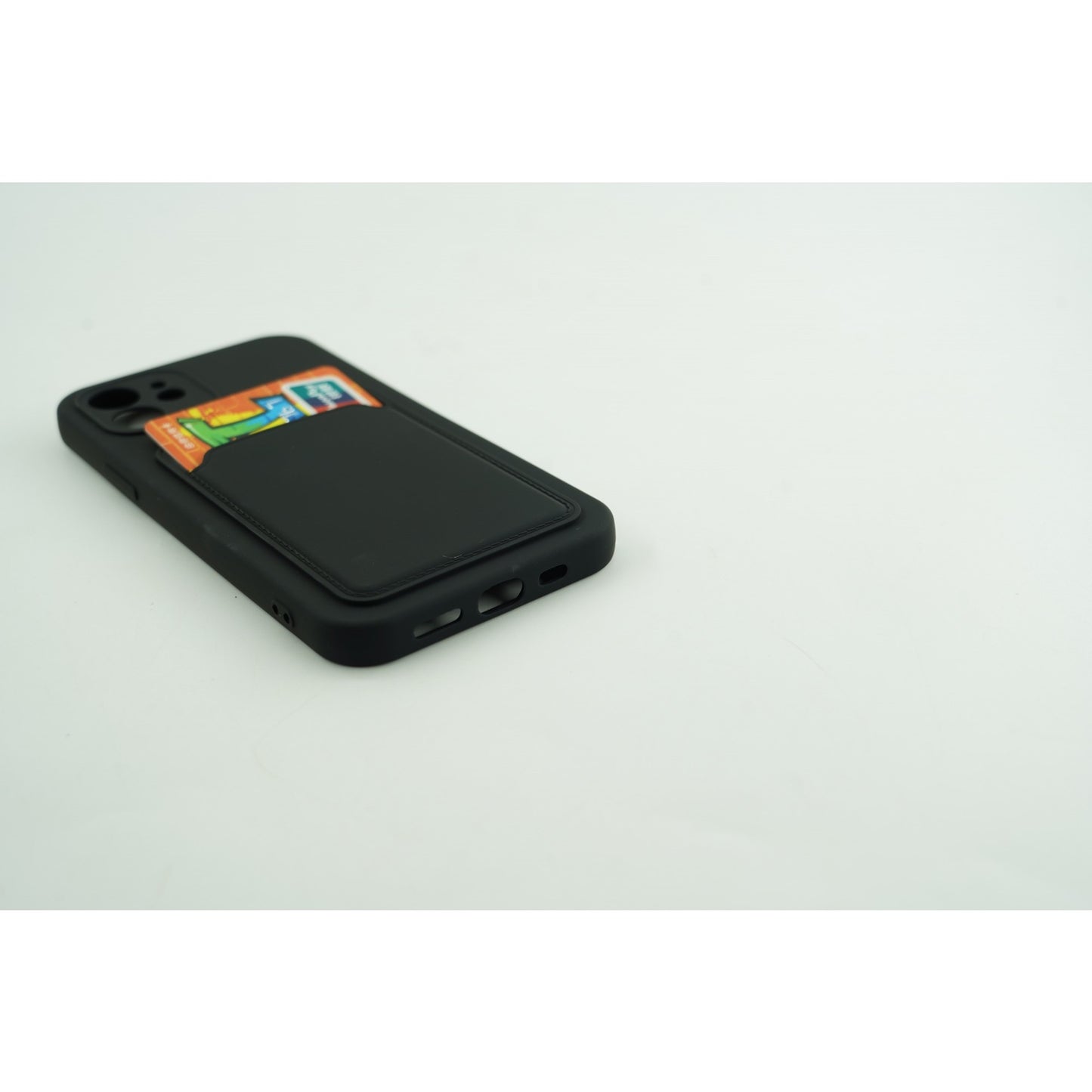 Husa protectie cu suport card compatibila cu Samsung A12 Negru-9