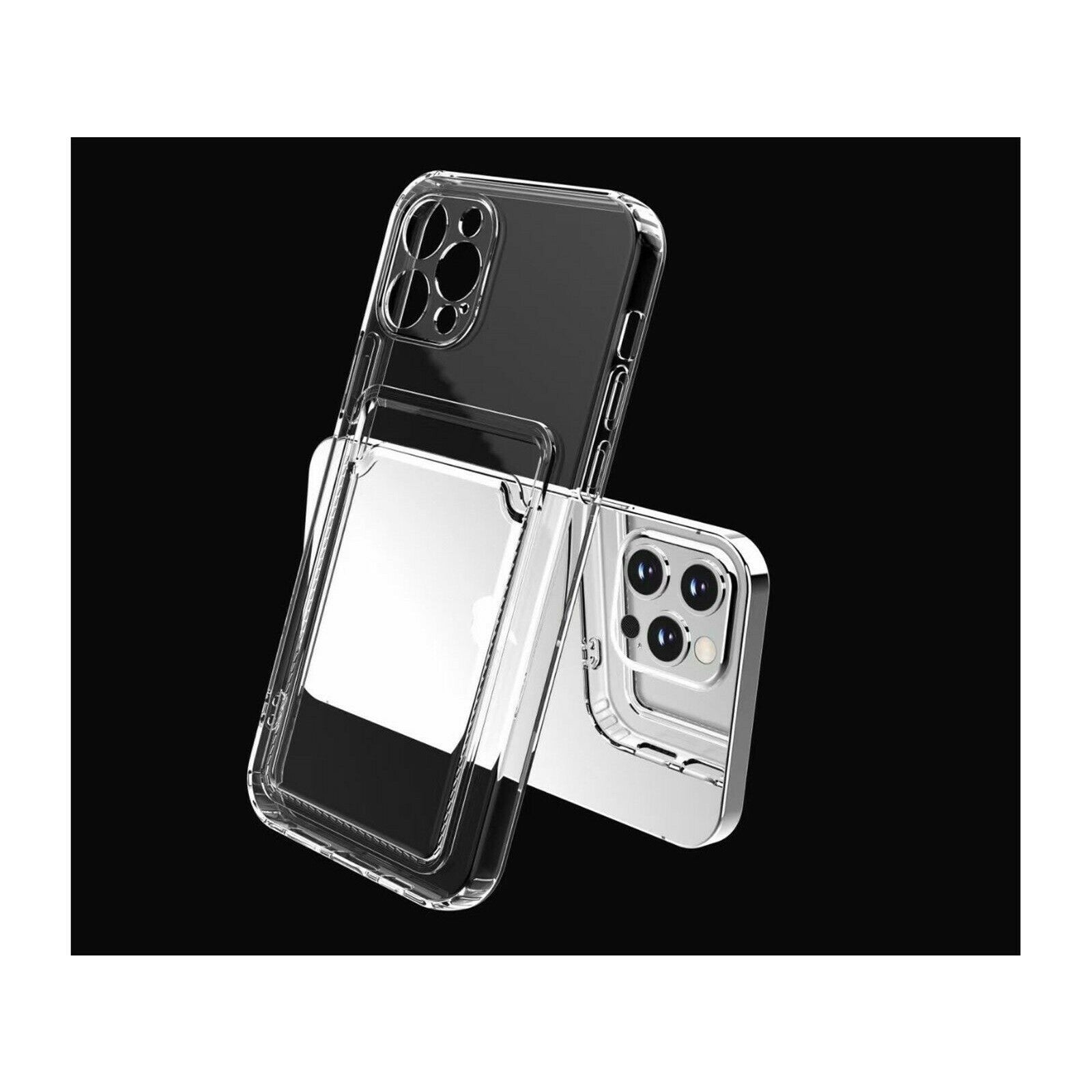 Husa protectie cu suport card compatibila cu Samsung A32 5G Transparent-5