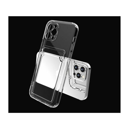 Husa protectie cu suport card compatibila cu Samsung A32 5G Transparent-5