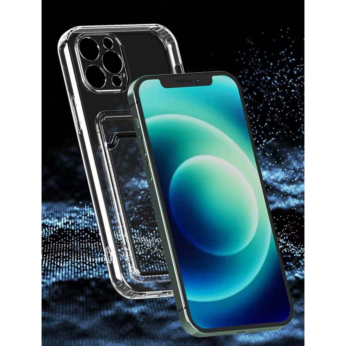 Husa protectie cu suport card compatibila cu Samsung A32 5G Transparent-7