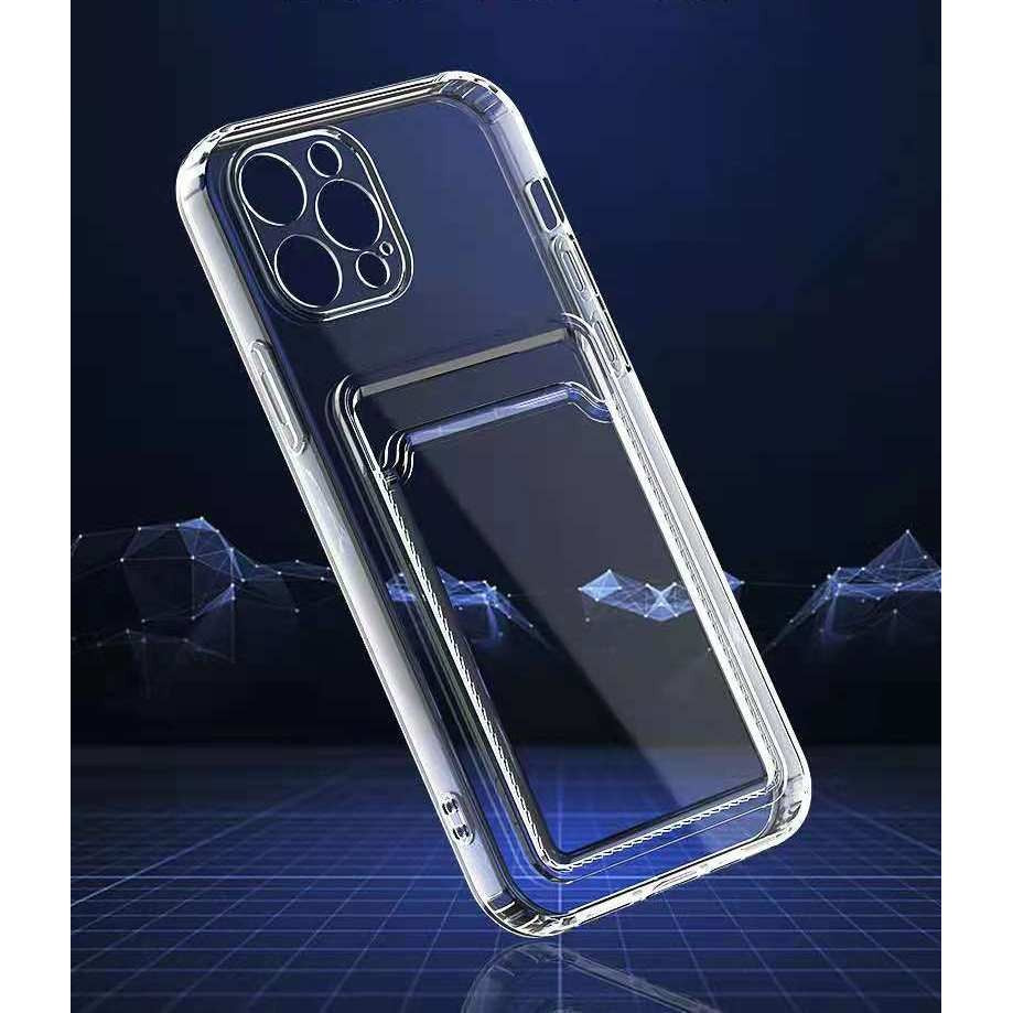 Husa protectie cu suport card compatibila cu Samsung A32 5G Transparent-9