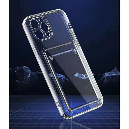 Husa protectie cu suport card compatibila cu Samsung A32 5G Transparent-9
