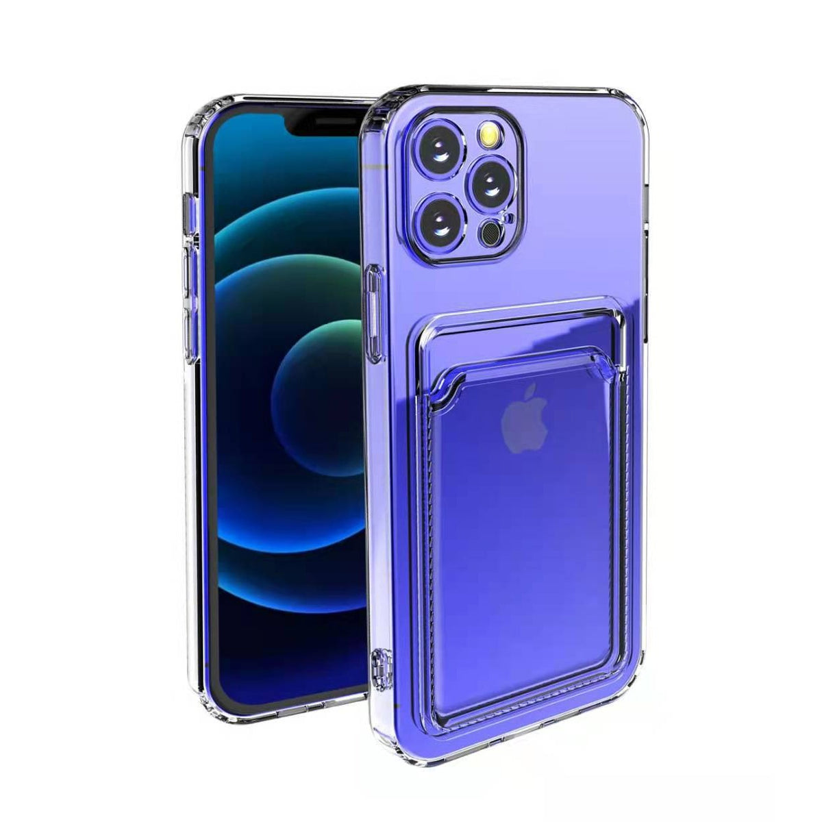 Husa protectie cu suport card compatibila cu Samsung A32 5G Transparent-0