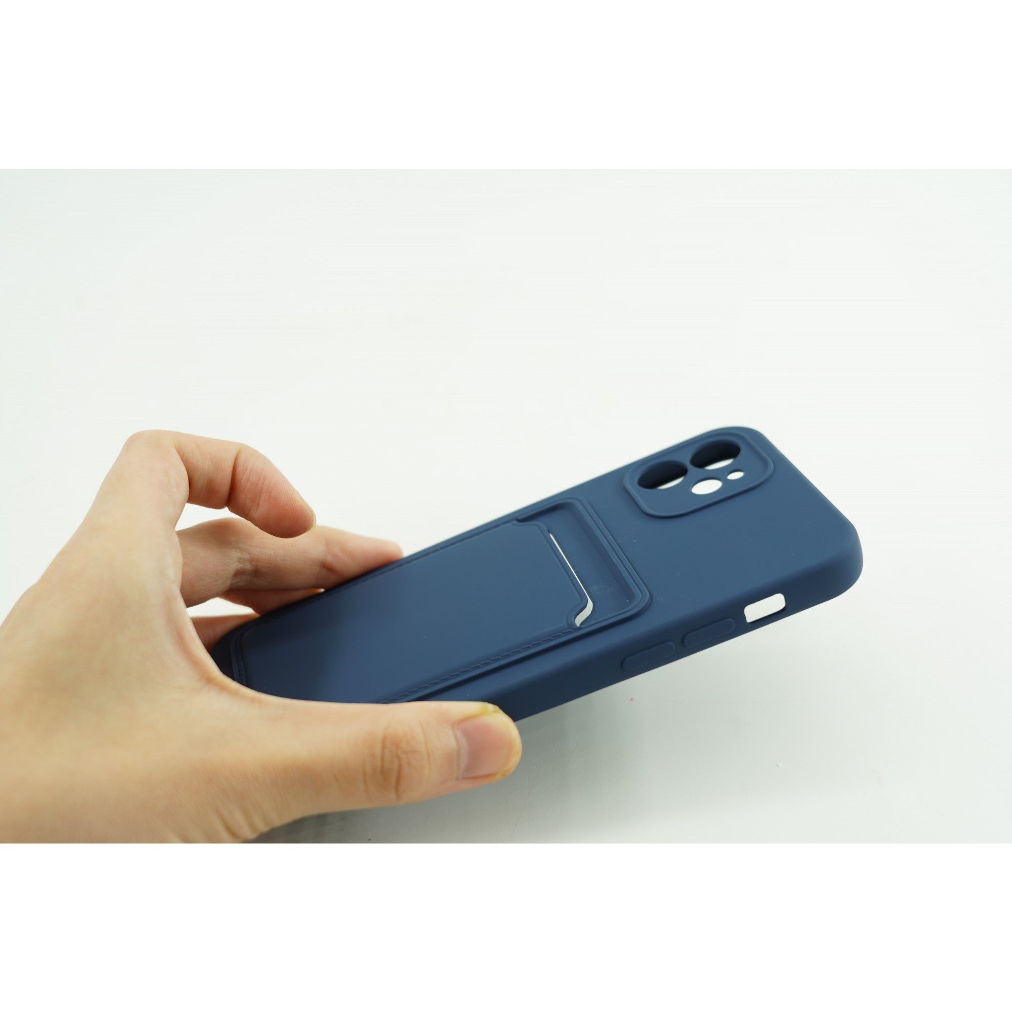 Husa protectie cu suport card compatibila cu Samsung A72 Albastru inchis-4