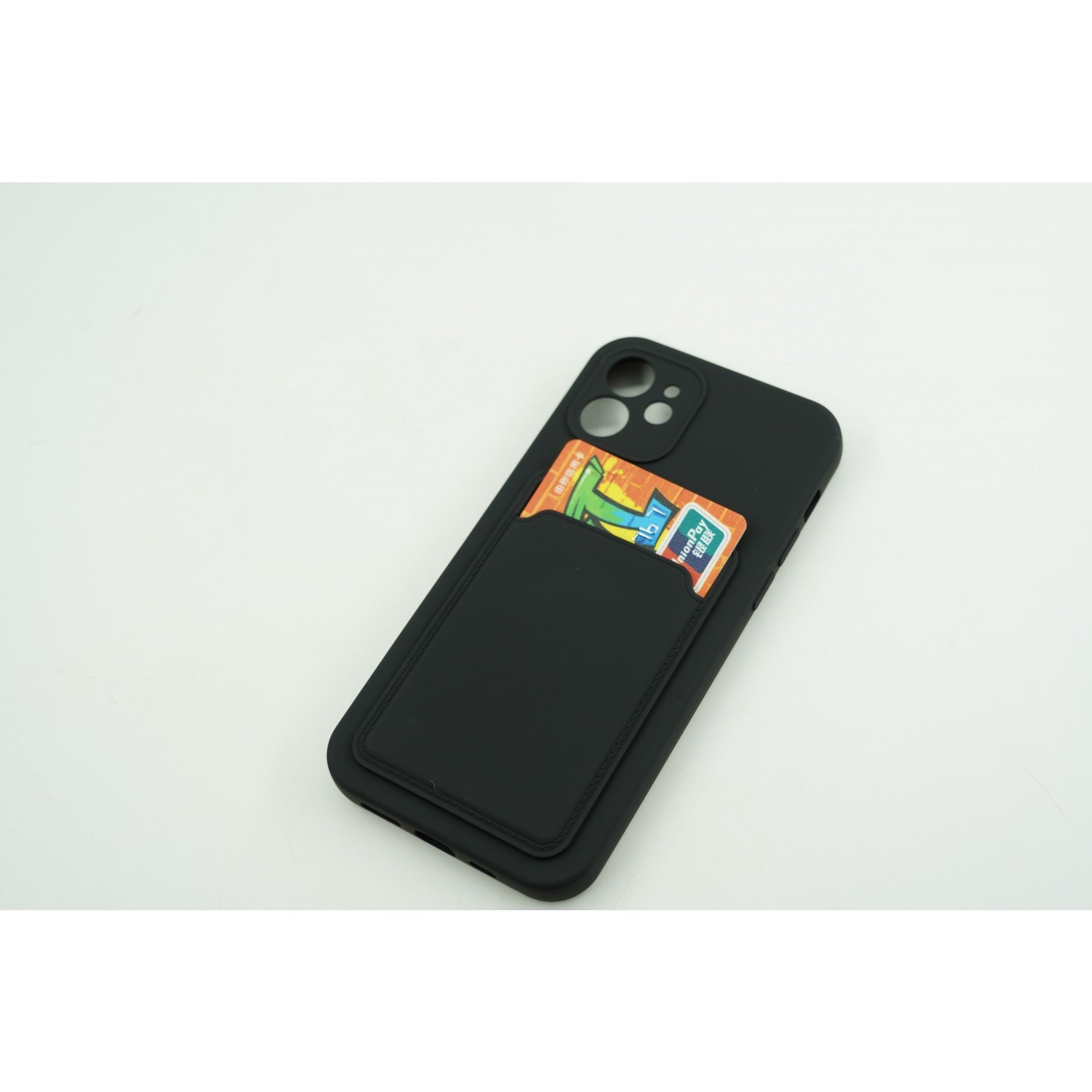 Husa protectie cu suport card compatibila cu Samsung A72 Negru-3