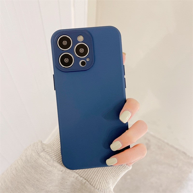 Husa protectie Flippy compatibila cu Apple iPhone 11 Liquid Silicone Ring cu suport rotativ Albastru-1