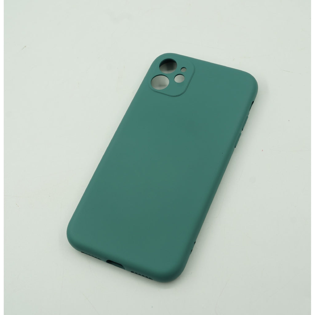 Husa protectie Flippy compatibila cu Apple iPhone 11 Pro Max Liquid Silicone Case Verde-2