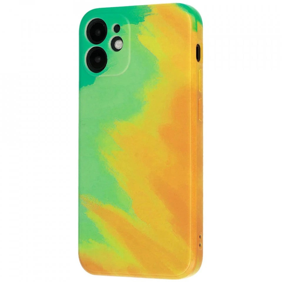 Husa protectie Flippy compatibila cu Apple iPhone 11 Tpu Ombre, Verde/Galben-6