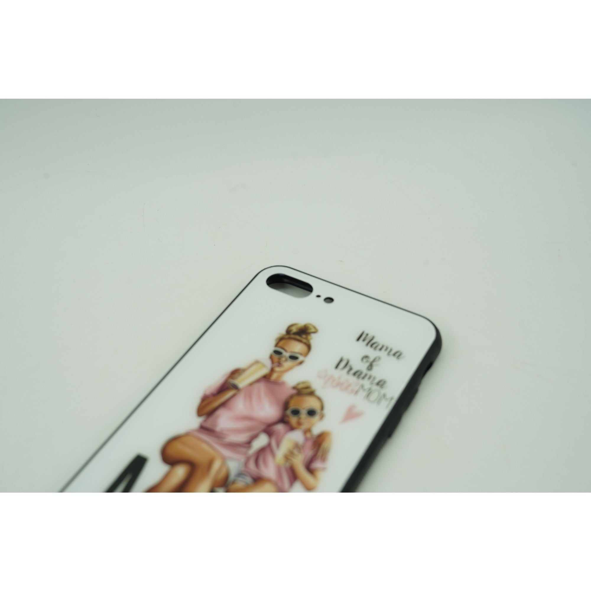 Husa protectie,Flippy, compatibila cu Apple iPhone 12 Glass print Mama of Drama Multicolor-2