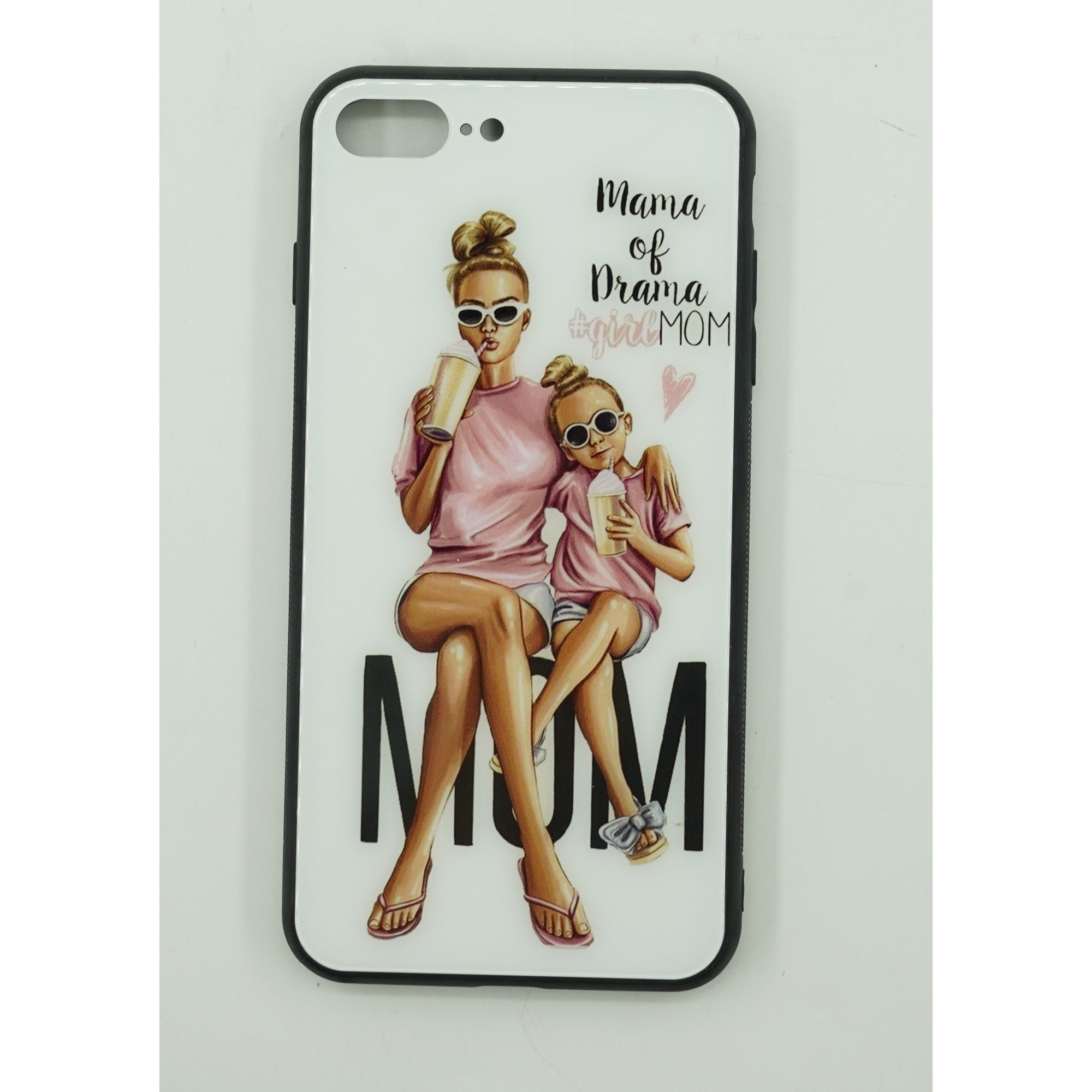 Husa protectie,Flippy, compatibila cu Apple iPhone 12 Glass print Mama of Drama Multicolor-5