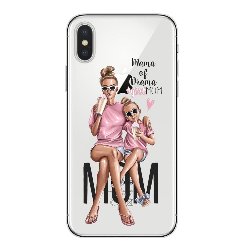 Husa protectie,Flippy, compatibila cu Apple iPhone 12 Glass print Mama of Drama Multicolor-0