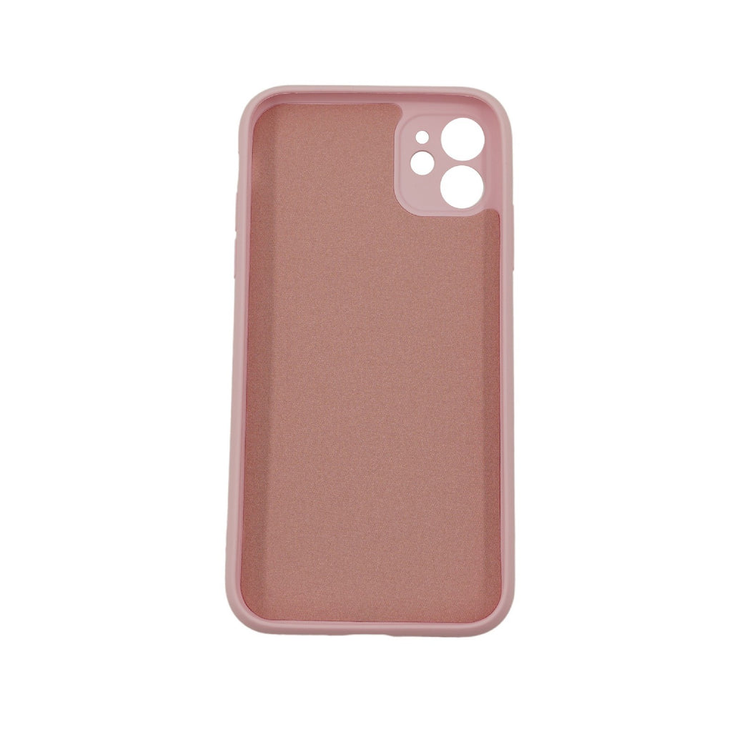 Husa protectie Flippy compatibila cu Apple iPhone 12 Liquid Silicone Case Roz-1