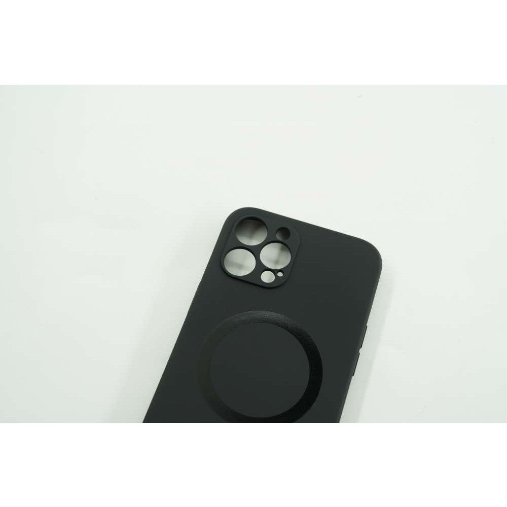 Husa protectie Flippy compatibila cu Apple iPhone 12 Mag Safe Silicone Negru-2