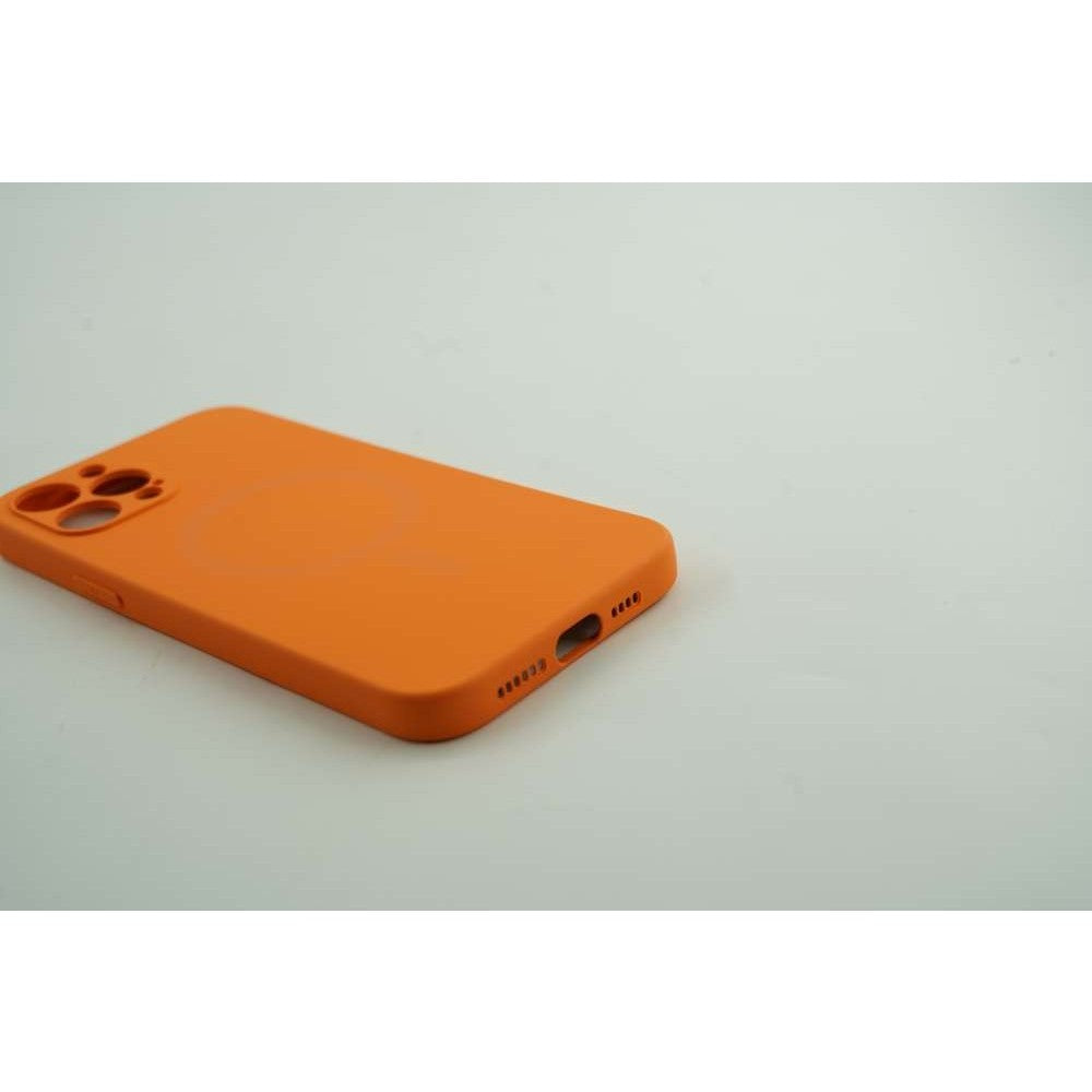 Husa protectie Flippy compatibila cu Apple iPhone 12 Mag Safe Silicone Portocaliu-5