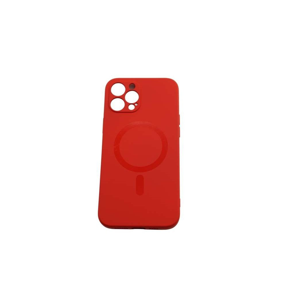 Husa protectie Flippy compatibila cu Apple iPhone 12 Mag Safe Silicone Rosu-1