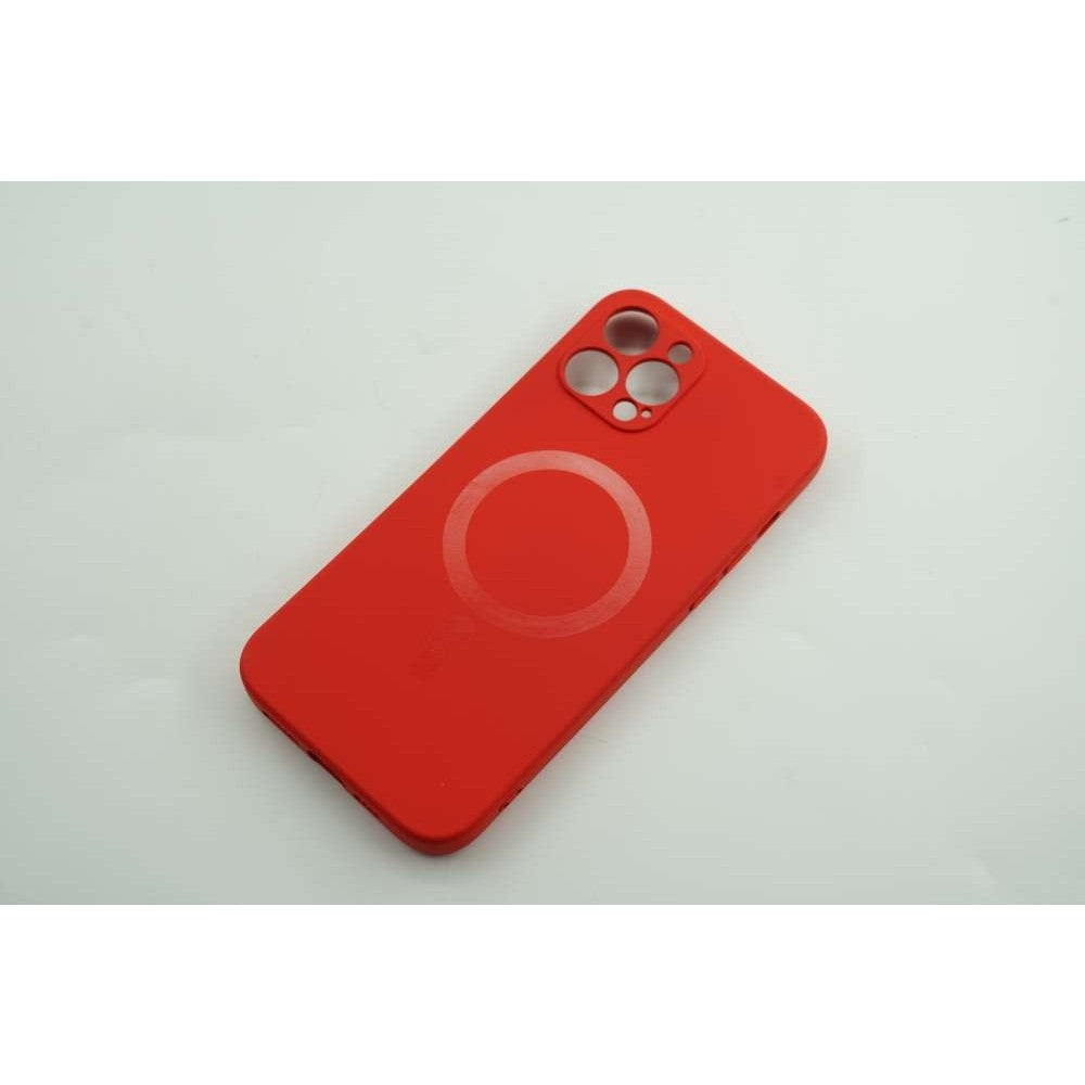 Husa protectie Flippy compatibila cu Apple iPhone 12 Mag Safe Silicone Rosu-3