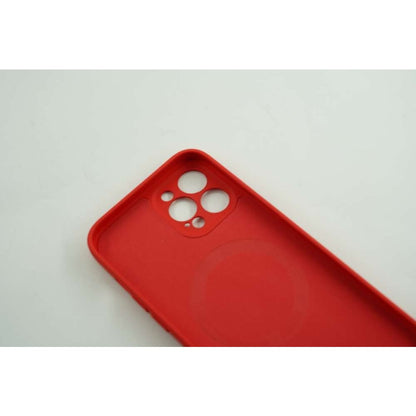 Husa protectie Flippy compatibila cu Apple iPhone 12 Mag Safe Silicone Rosu-5