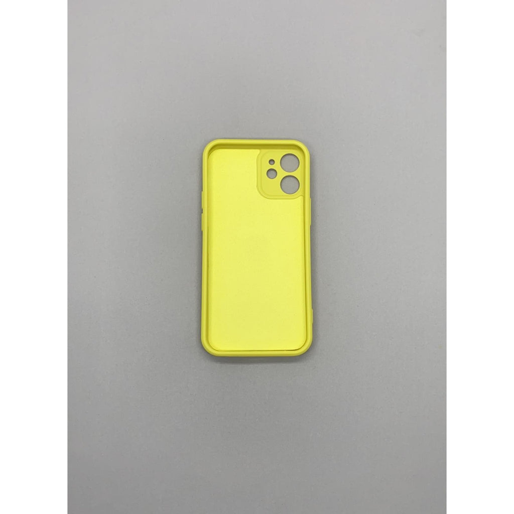 Husa protectie Flippy compatibila cu Apple iPhone 12 Mini Liquid Silicone Ring cu suport rotativ Galben-5