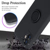 Husa protectie Flippy compatibila cu Apple iPhone 12 Mini Liquid Silicone Ring cu suport rotativ Negru-0