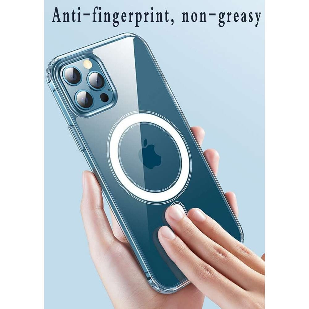 Husa protectie Flippy compatibila cu Apple iPhone 12 Mini Mag Safe Silicone Transparent-1