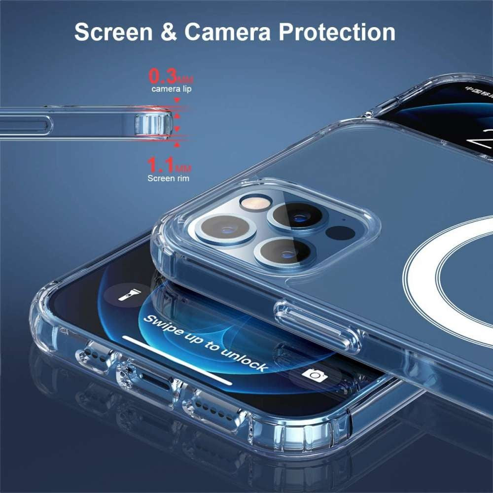Husa protectie Flippy compatibila cu Apple iPhone 12 Mini Mag Safe Silicone Transparent-6