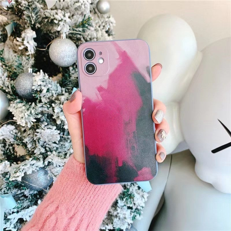 Husa protectie Flippy compatibila cu Apple iPhone 12 Mini Tpu Ombre, Negru/Mov/Roz-12