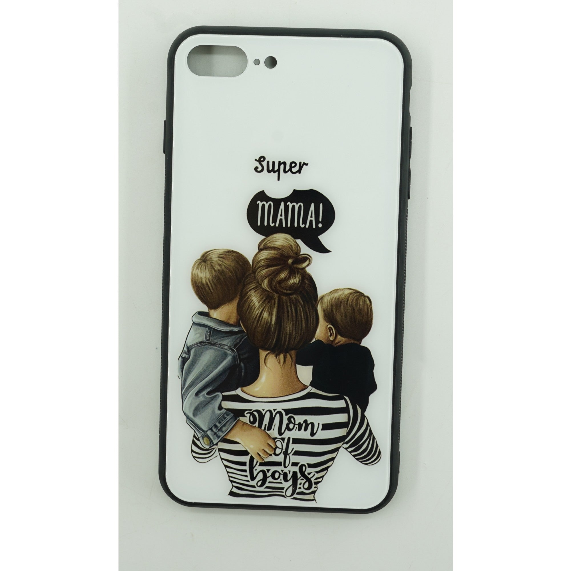 Husa protectie,Flippy, compatibila cu Apple iPhone 12 Pro Glass print Super Mom Multicolor-1