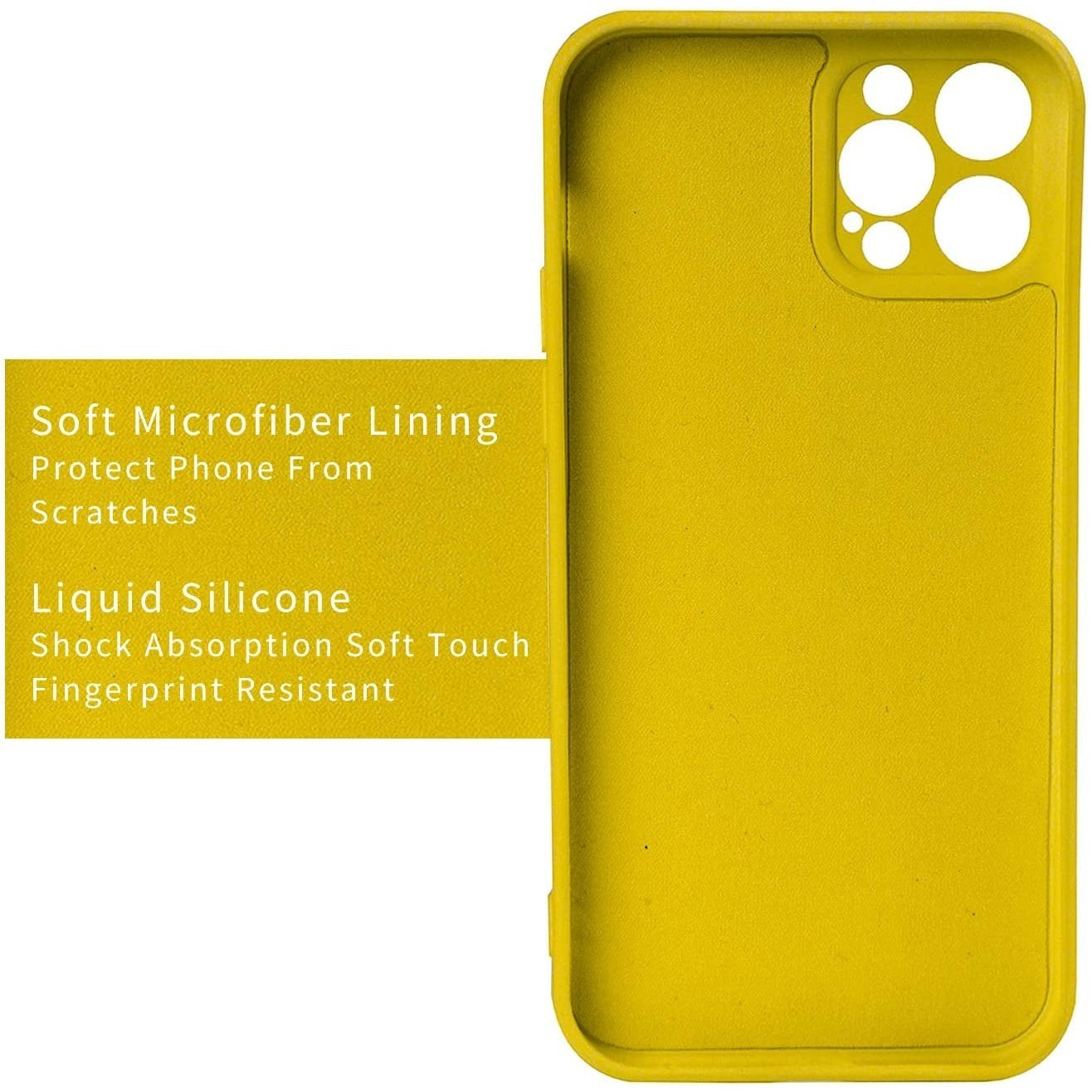 Husa protectie Flippy compatibila cu Apple iPhone 12 Pro Liquid Silicone Ring cu suport rotativ Galben-7