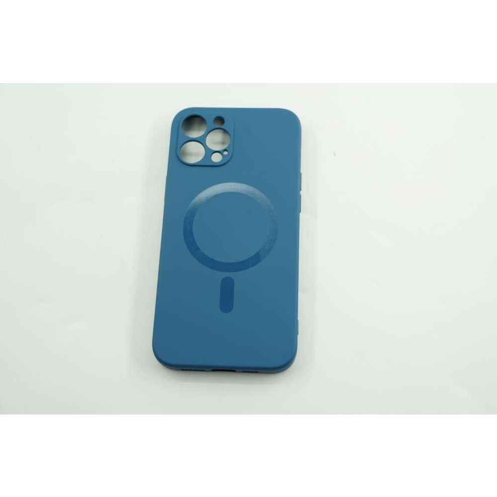 Husa protectie Flippy compatibila cu Apple iPhone 12 Pro Mag Safe Silicone Albastru inchis-1