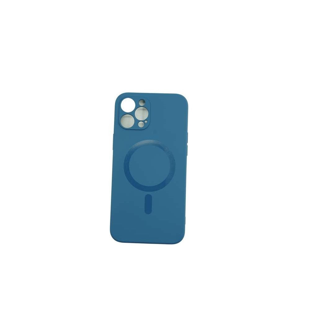 Husa protectie Flippy compatibila cu Apple iPhone 12 Pro Mag Safe Silicone Albastru inchis-0
