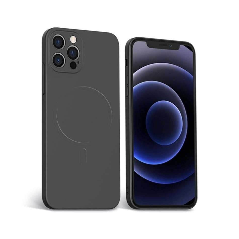 Husa protectie Flippy compatibila cu Apple iPhone 12 Pro Mag Safe Silicone Negru-0
