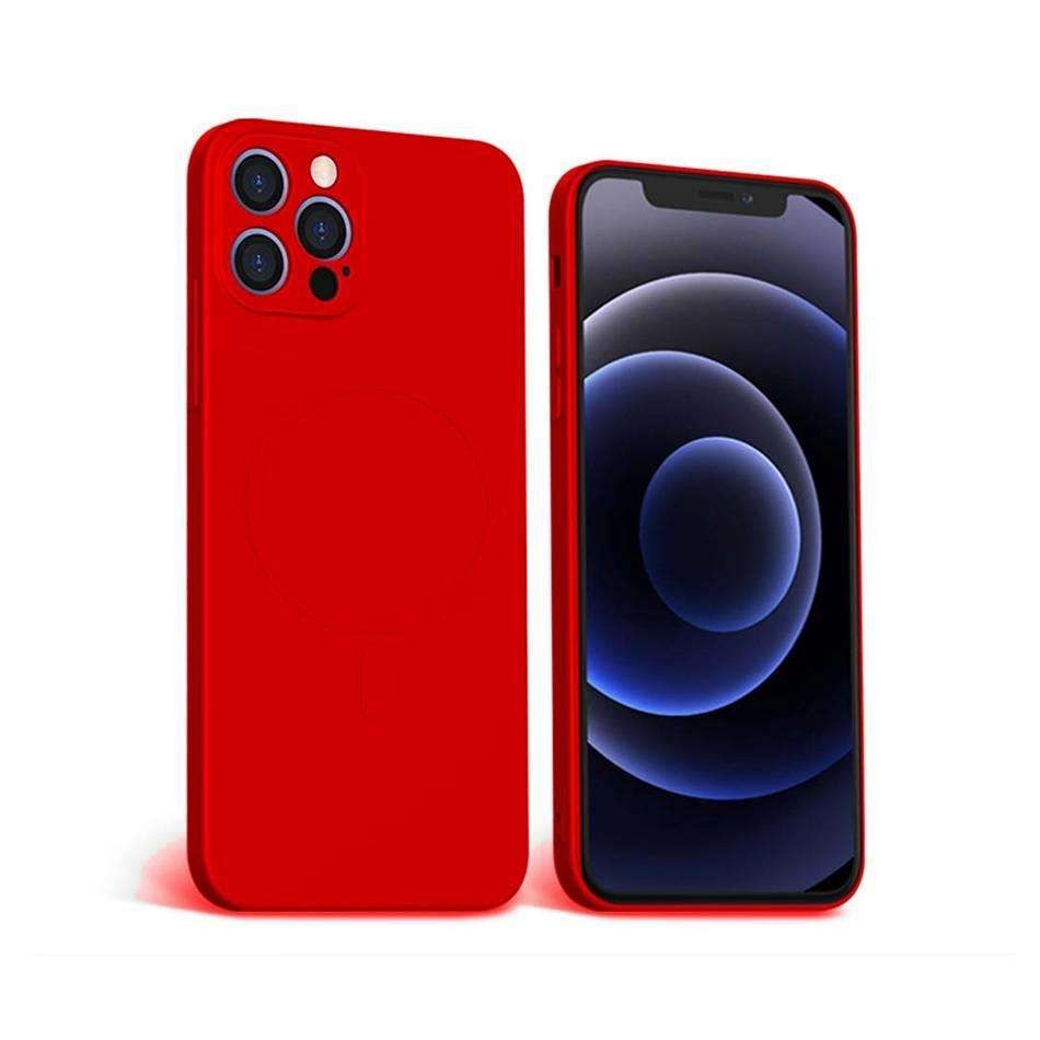 Husa protectie Flippy compatibila cu Apple iPhone 12 Pro Mag Safe Silicone Rosu-0