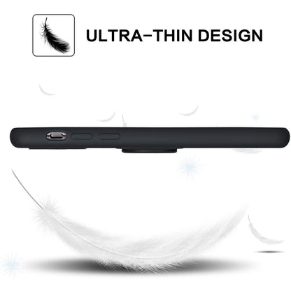 Husa protectie Flippy compatibila cu Apple iPhone 12 Pro Max Liquid Silicone Ring cu suport rotativ Negru-1