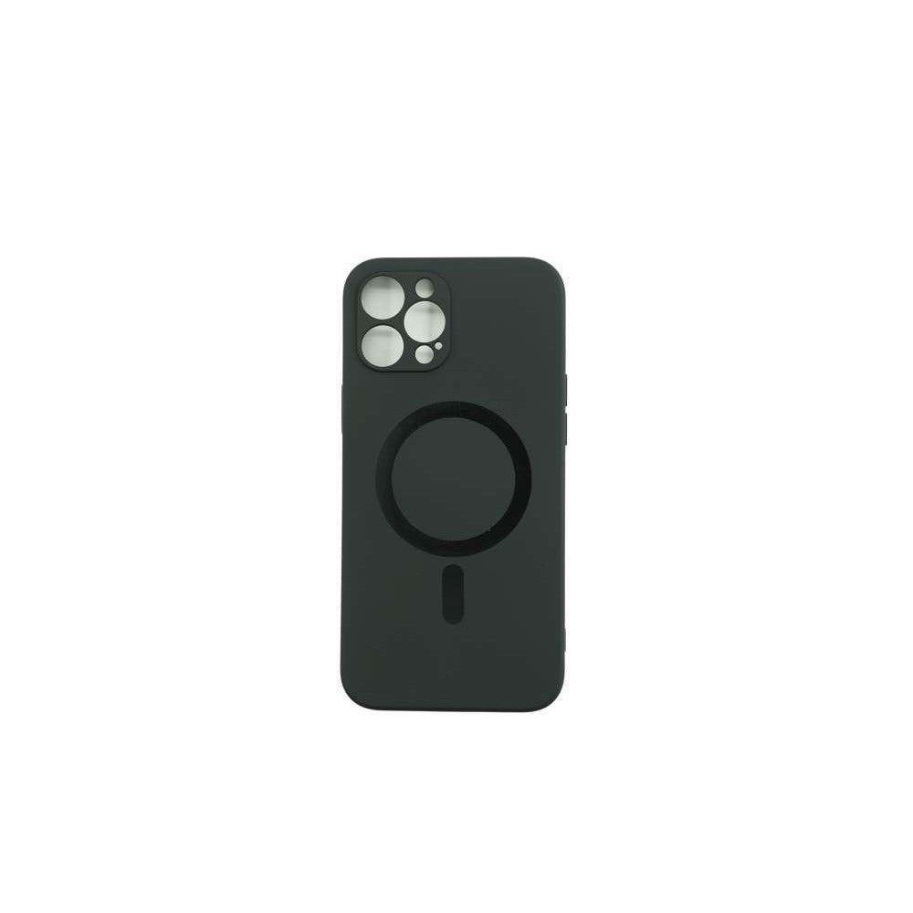 Husa protectie Flippy compatibila cu Apple iPhone 12 Pro Max Mag Safe Silicone Negru-1