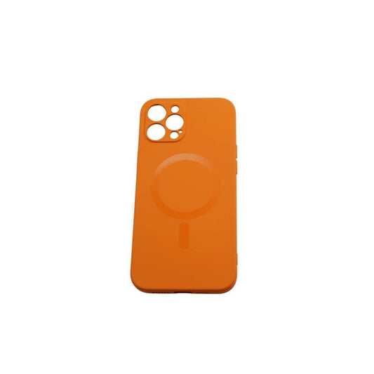 Husa protectie Flippy compatibila cu Apple iPhone 12 Pro Max Mag Safe Silicone Portocaliu-1