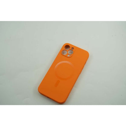 Husa protectie Flippy compatibila cu Apple iPhone 12 Pro Max Mag Safe Silicone Portocaliu-2