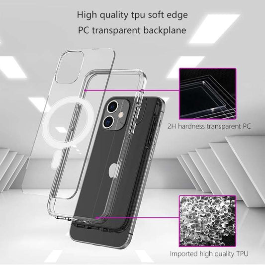 Husa protectie Flippy compatibila cu Apple iPhone 12 Pro Max Mag Safe Silicone Transparent-1