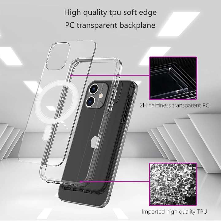 Husa protectie Flippy compatibila cu Apple iPhone 12 Pro Max Mag Safe Silicone Transparent-1