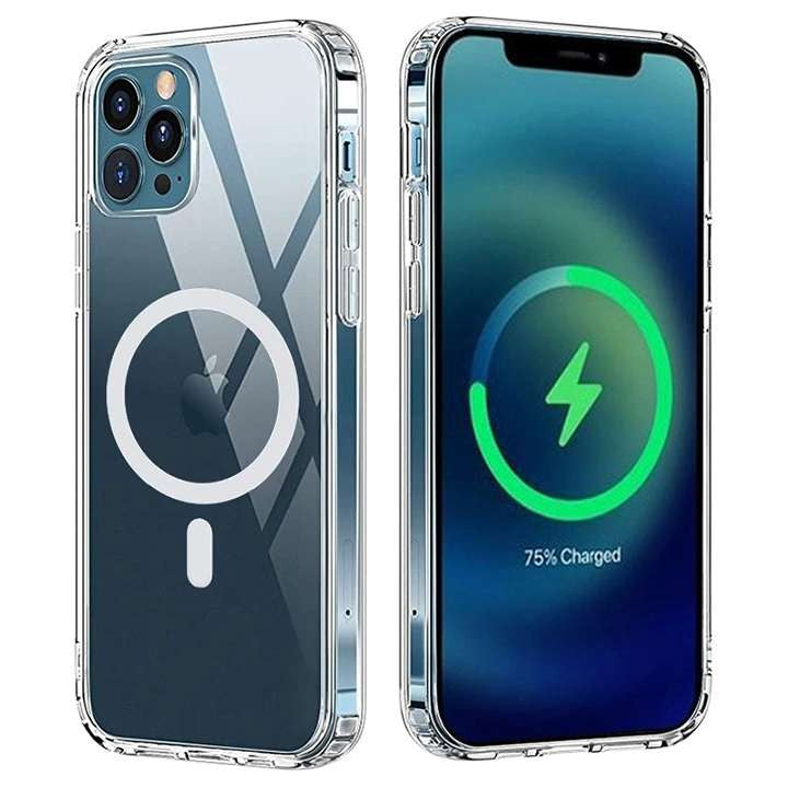 Husa protectie Flippy compatibila cu Apple iPhone 12 Pro Max Mag Safe Silicone Transparent-0