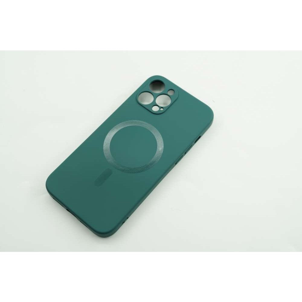 Husa protectie Flippy compatibila cu Apple iPhone 12 Pro Max Mag Safe Silicone Verde-2