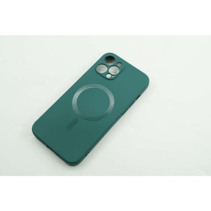 Husa protectie Flippy compatibila cu Apple iPhone 12 Pro Max Mag Safe Silicone Verde-2